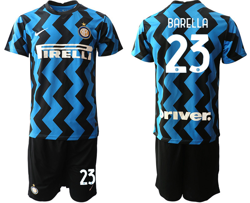 2020 21 Inter Milan 23 BARELLA Home Soccer Jersey