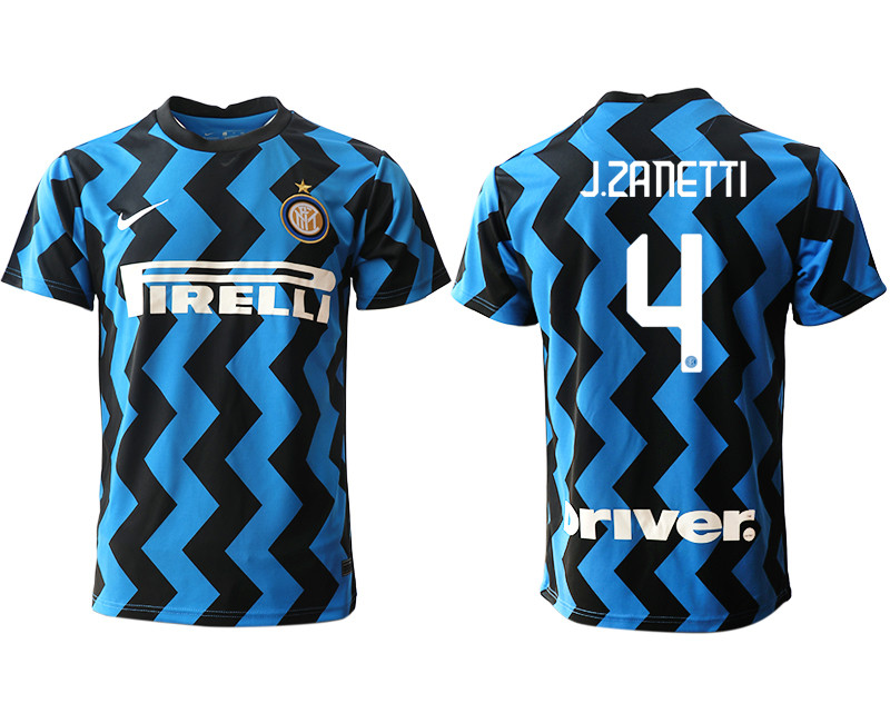 2020 21 Inter Milan 4 J.ZANETTI Home Thailand Soccer Jersey