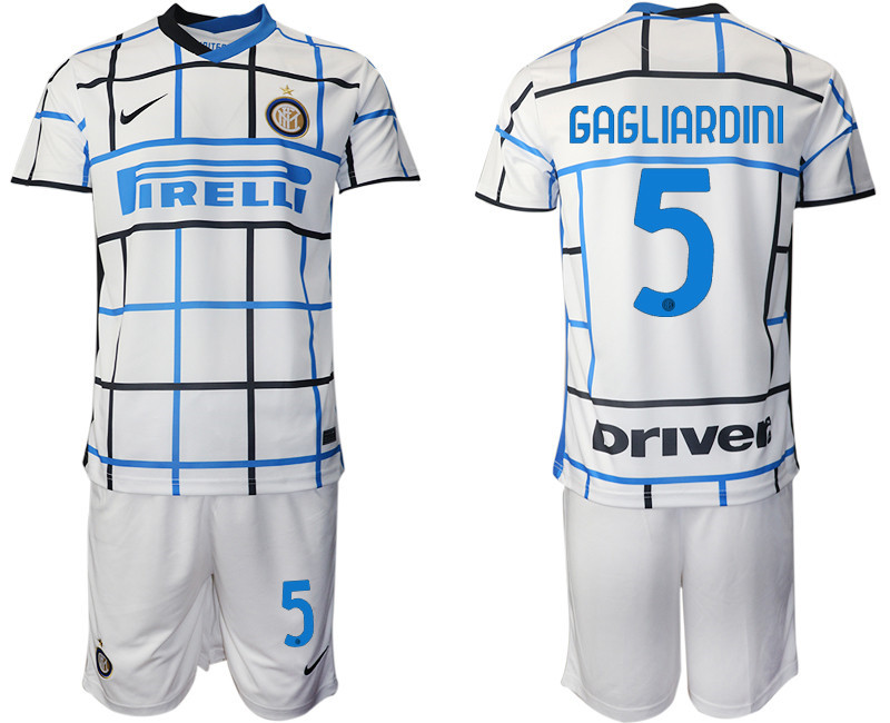 2020 21 Inter Milan 5 GAGLIARDINI Away Soccer Jersey