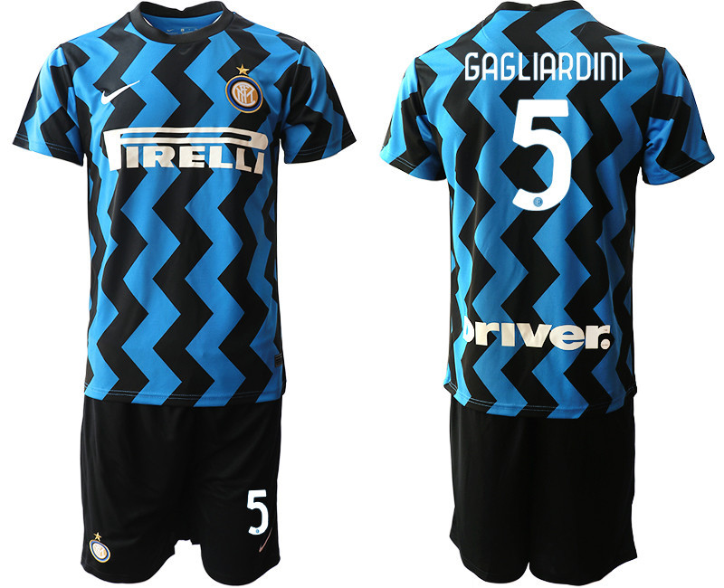 2020 21 Inter Milan 5 GAGLIARDINI Home Soccer Jersey