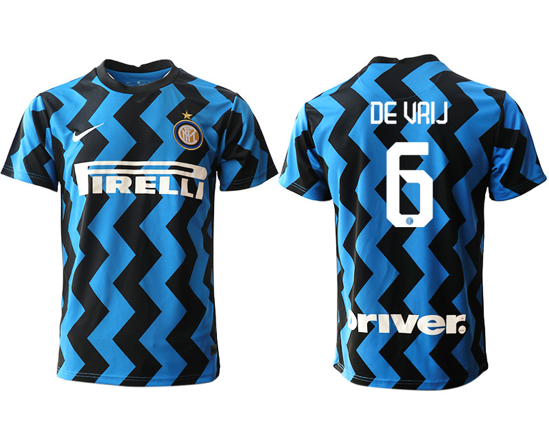 2020 21 Inter Milan 6 DEVRIJ Home Thailand Soccer Jersey