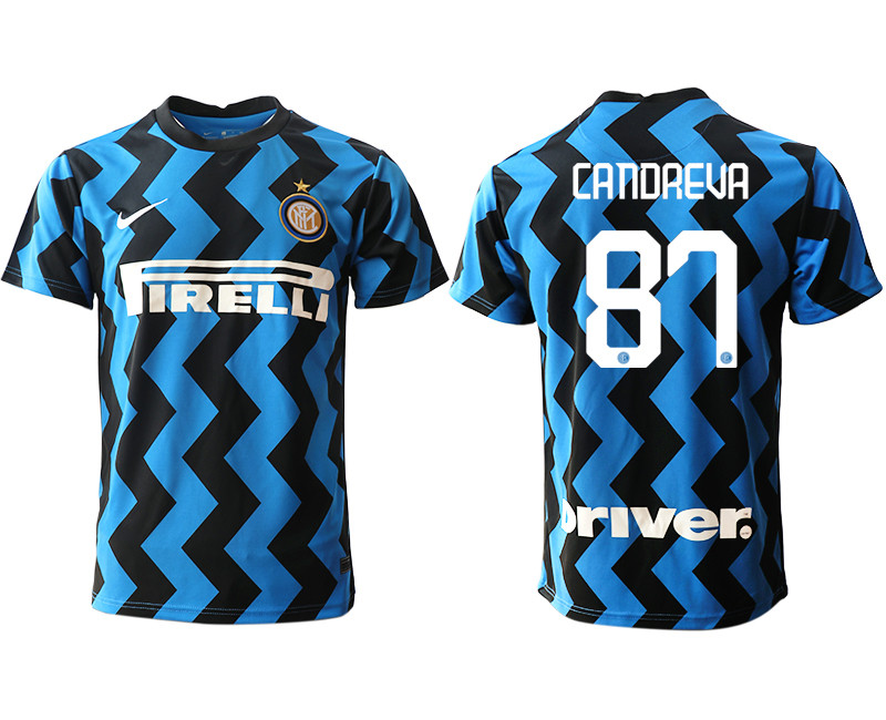 2020 21 Inter Milan 87 CANDREVA Home Thailand Soccer Jersey