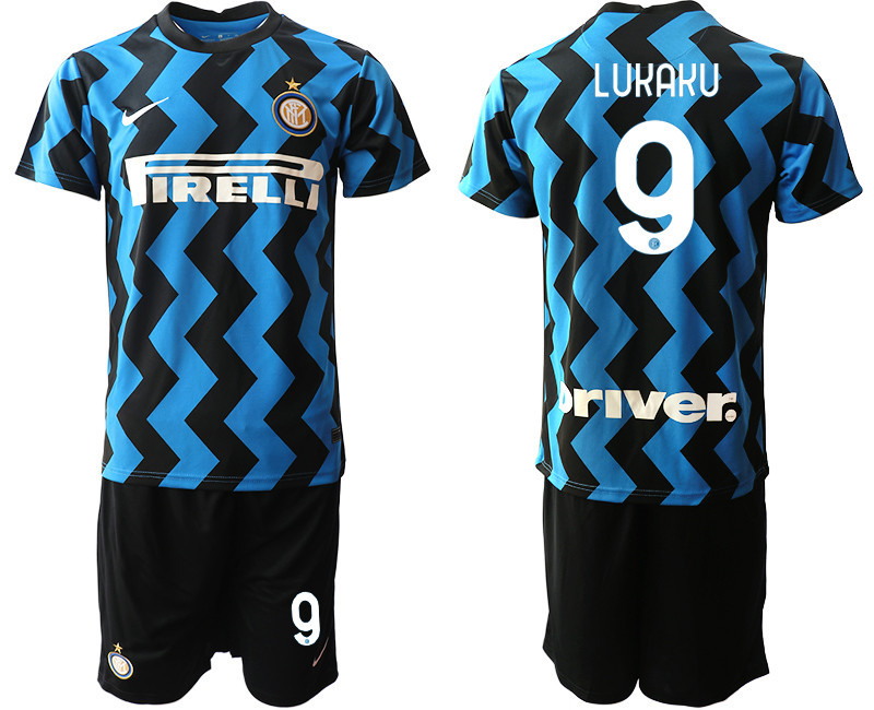 2020 21 Inter Milan 9 LUKAKU Home Soccer Jersey