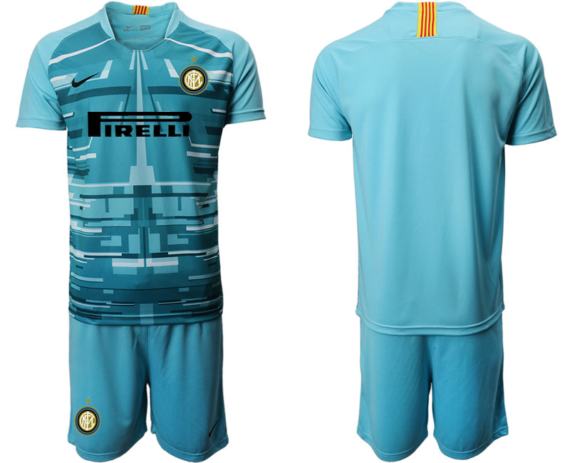 2020 21 Inter Milan Blue Goalkeeper Soccer Jersey