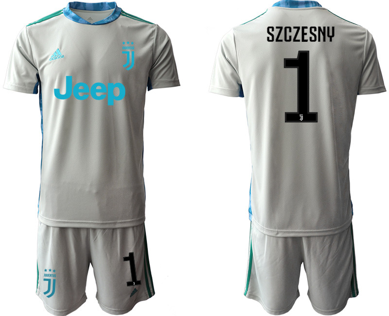 2020 21 Juventus 1 SZCZESNY Gray Goalkeeper Soccer Jersey