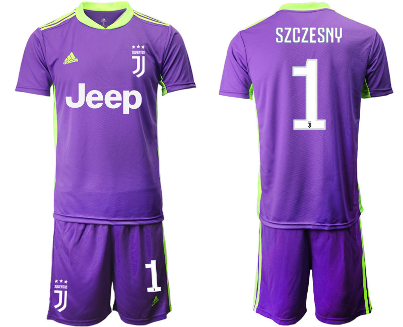 2020 21 Juventus 1 SZCZESNY Purple Goalkeeper Soccer Jersey