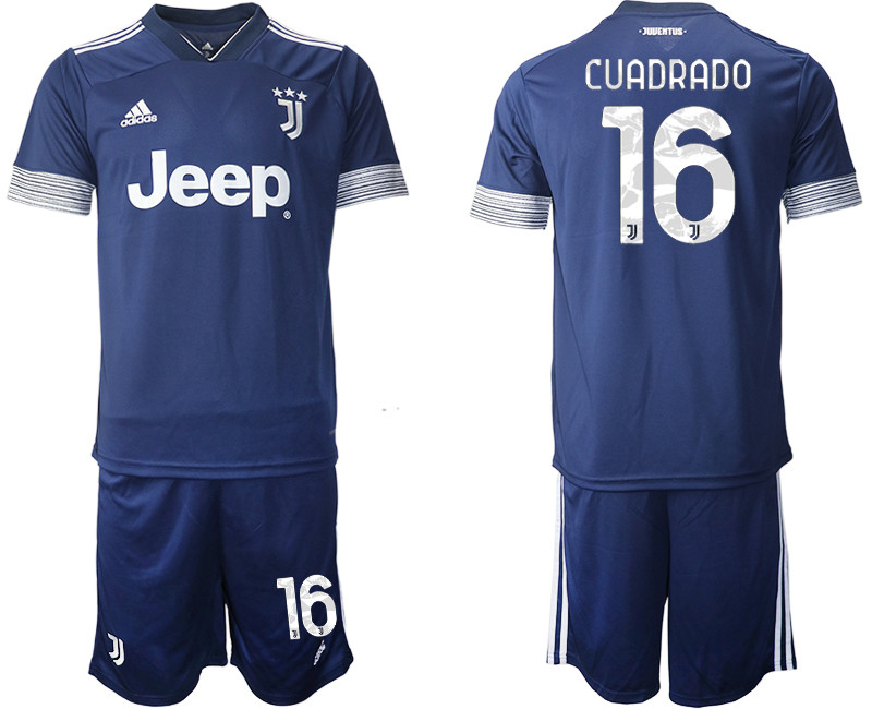 2020 21 Juventus 16 CUADRADO Away Soccer Jersey