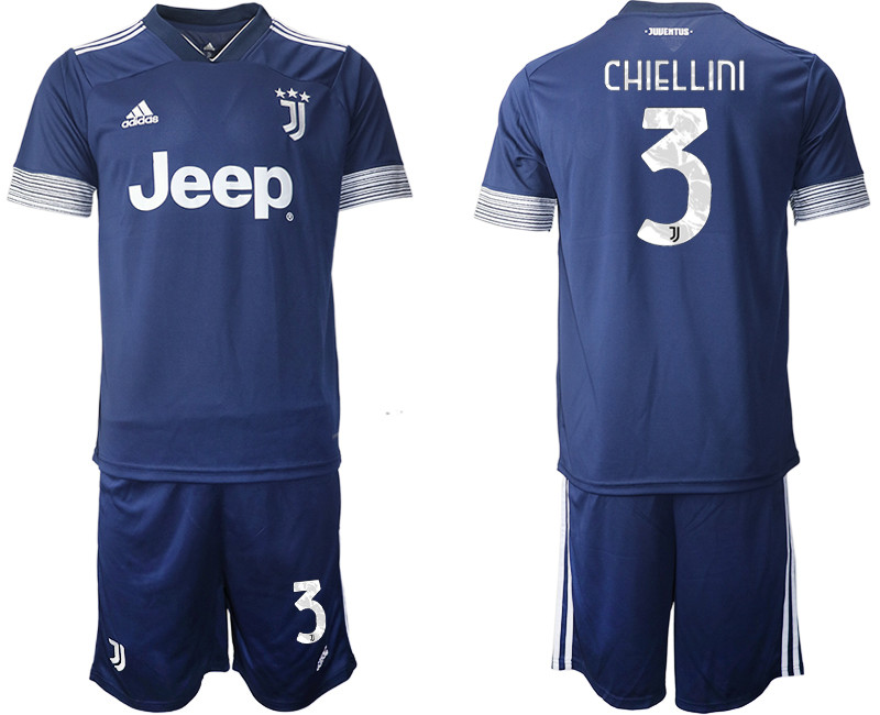 2020 21 Juventus 3 CHIELLINI Away Soccer Jersey