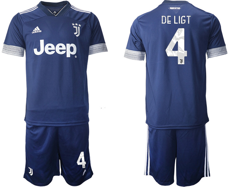 2020 21 Juventus 4 DE LIGT Away Soccer Jersey