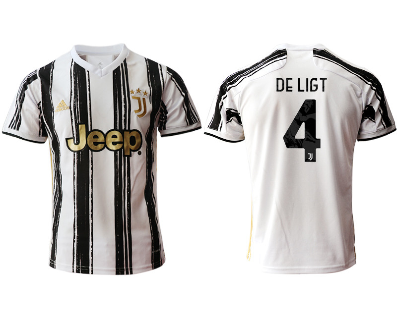 2020 21 Juventus 4 DE LIGT Home Thailand Soccer Jersey