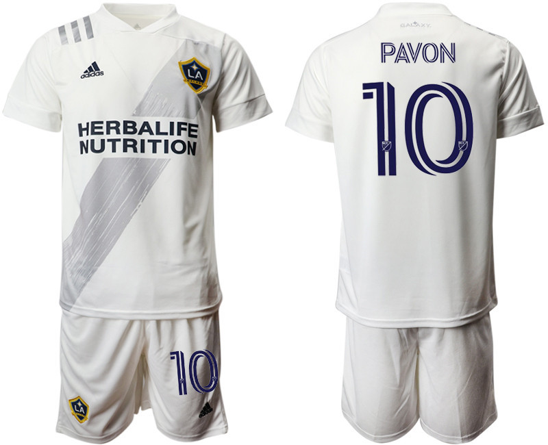 2020 21 Los Angeles Galaxy 10 PAVON Home Soccer Jersey