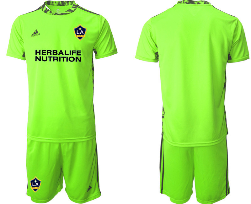 2020 21 Los Angeles Galaxy Fluorescent Green Goalkeeper Soccer Jersey