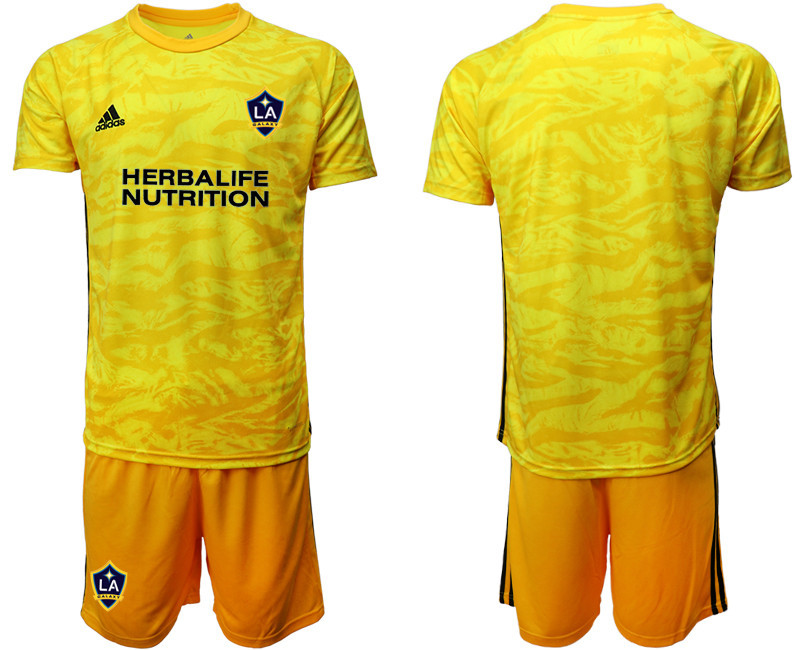 2020 21 Los Angeles Galaxy Yellow Goalkeeper Soccer Jersey