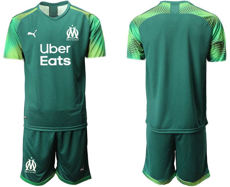 2020 21 Marseilles Dark Green Goalkeeper Soccer Jersey