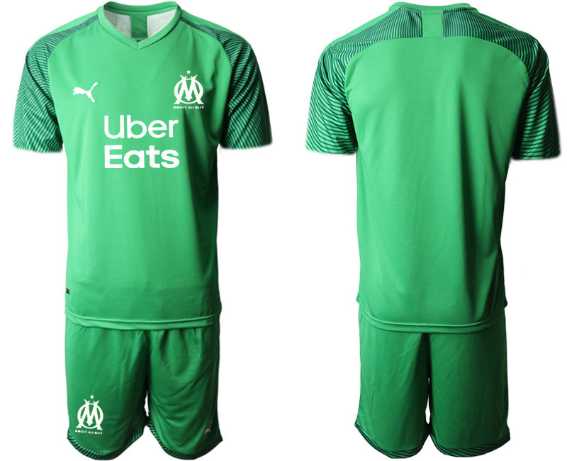 2020 21 Marseilles Green Goalkeeper Soccer Jersey