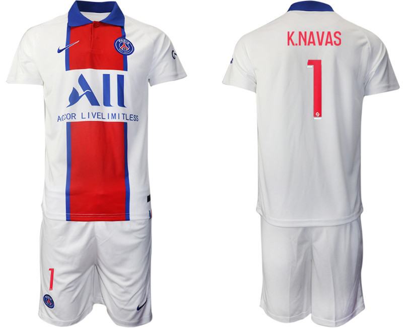 2020 21 Paris Saint Germain 1 K.NAVAS Away Soccer Jersey