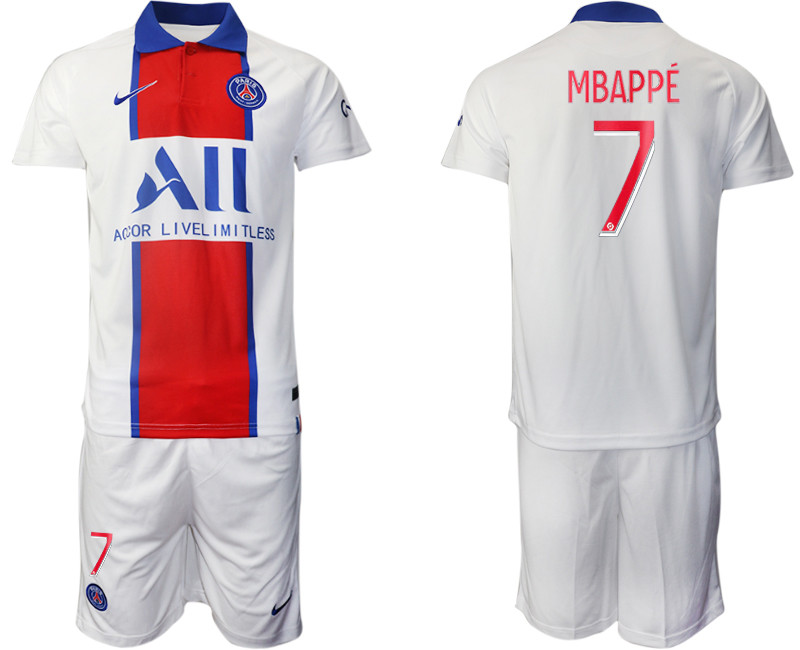 2020 21 Paris Saint Germain 7 MBAPPE Away Soccer Jersey