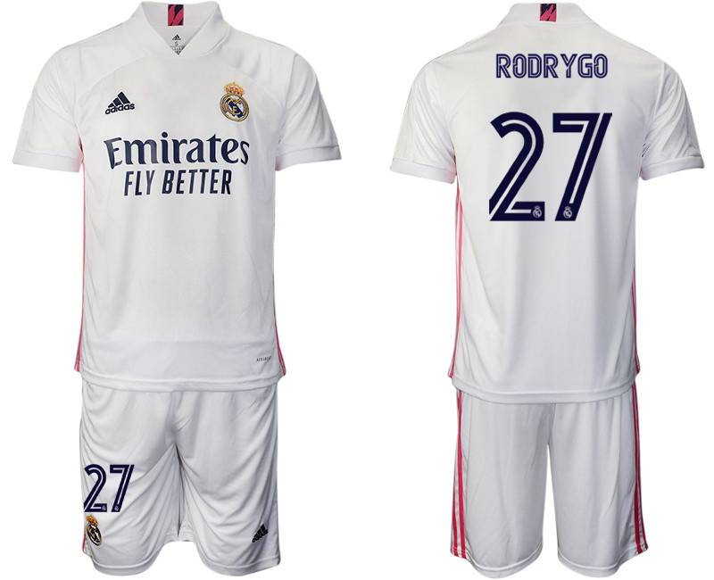 2020 21 Real Madrid 27 RODRYGO Home Soccer Jersey