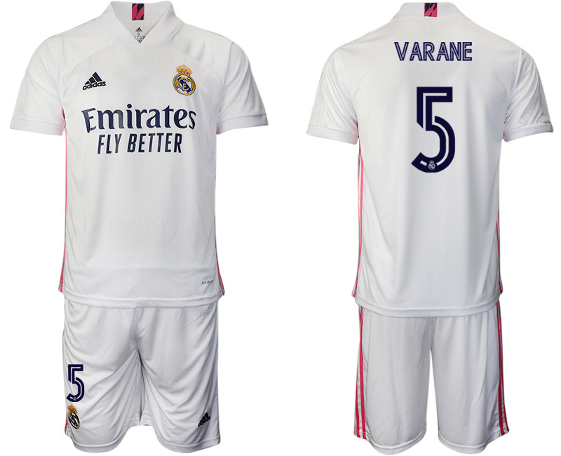 2020 21 Real Madrid 5 VARANE Home Soccer Jersey