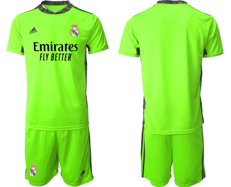 2020 21 Real Madrid Fluorescent Green Goalkeeper Soccer Jersey