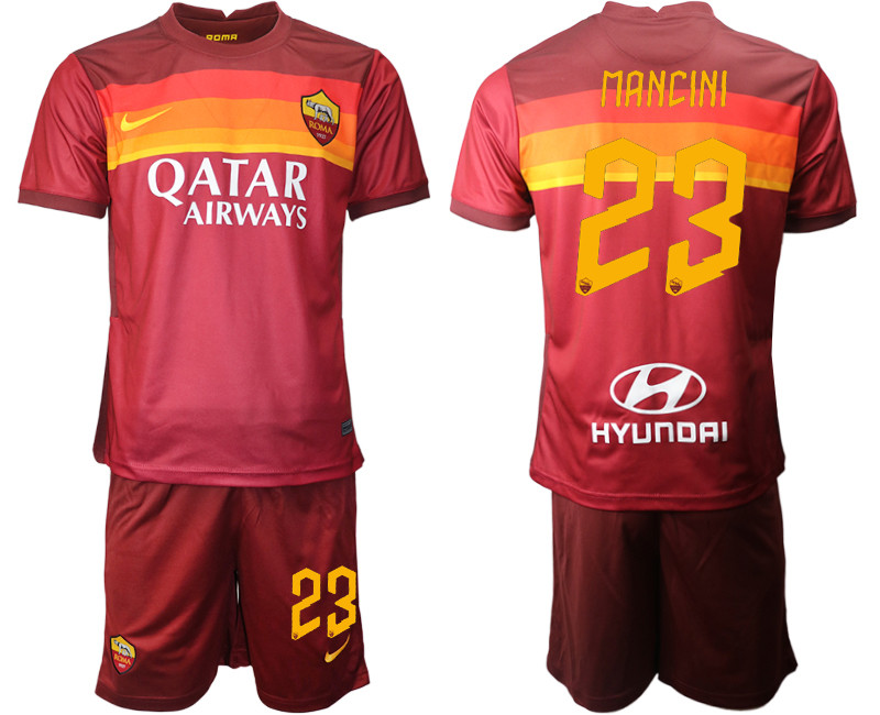 2020 21 Roma 23 MANCINI Home Soccer Jersey