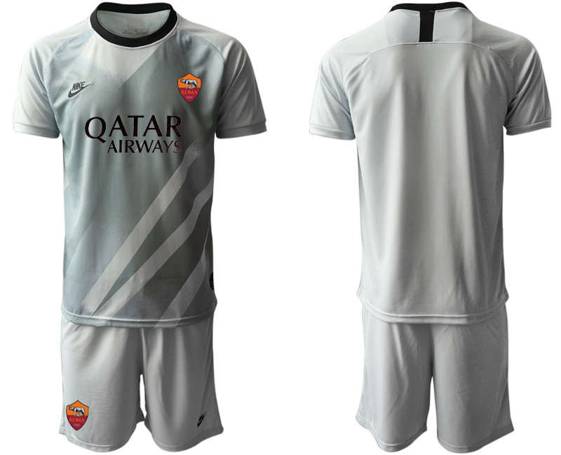 2020 21 Roma Gray Goalkeeper Soccer Jersey