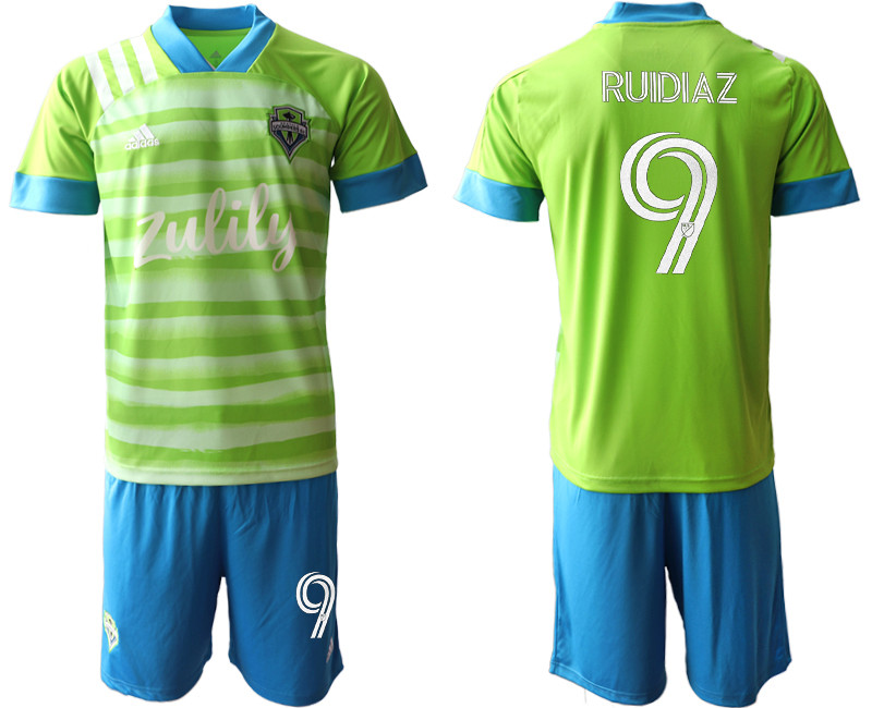 2020 21 Seattle Sounders 9 RUIDIAZ Home Soccer Jersey