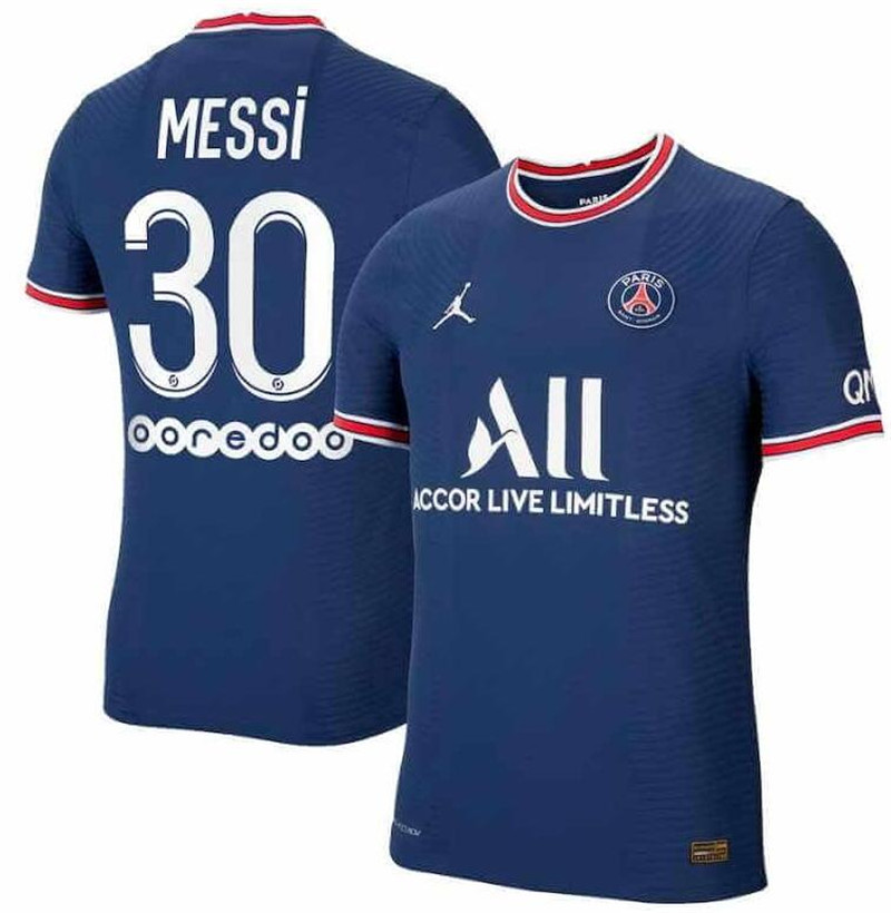 2021 22 Paris Saint Germain 30 LIONEL MESSI Home Soccer Jersey