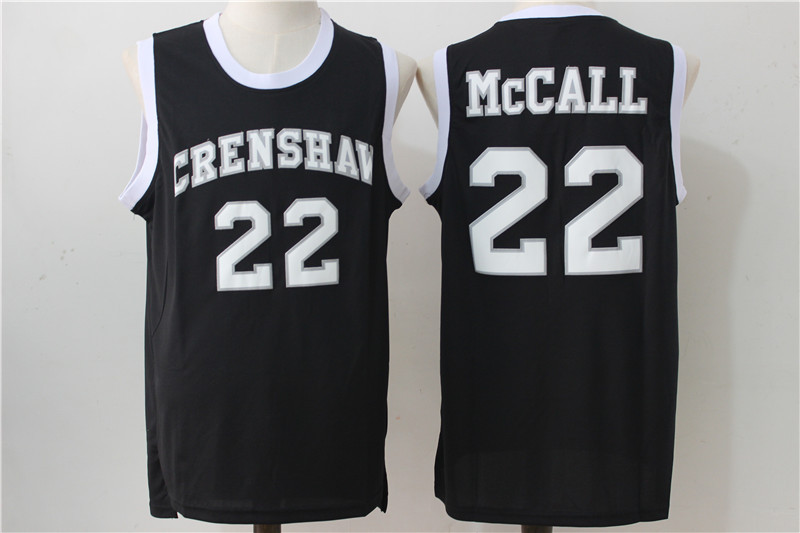 22 quincy mccall crenshaw high school Black jersey