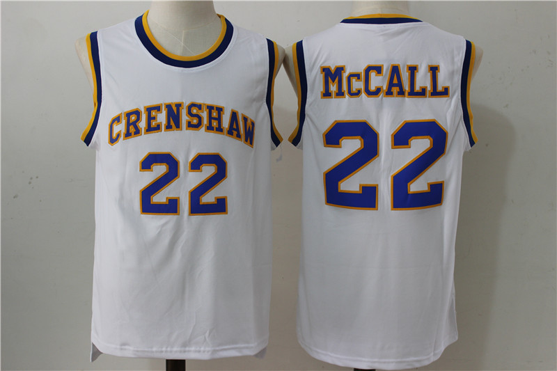 22 quincy mccall crenshaw high school White jersey