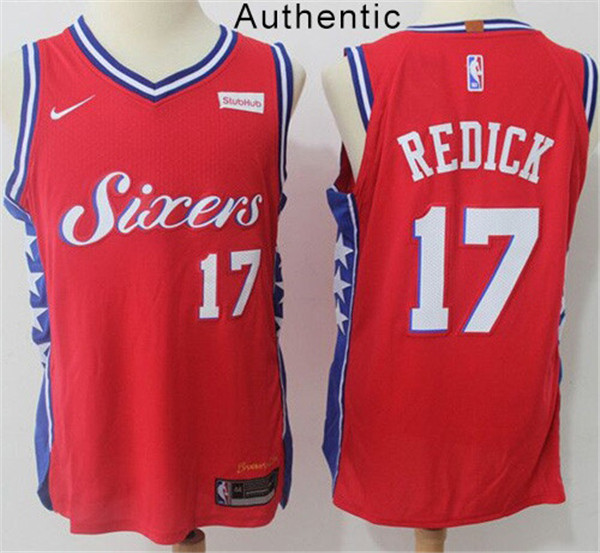 76ers 17 JJ Redick Red  Swingman Jersey