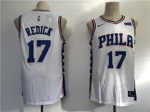 76ers 17 JJ Redick White  Swingman Jersey