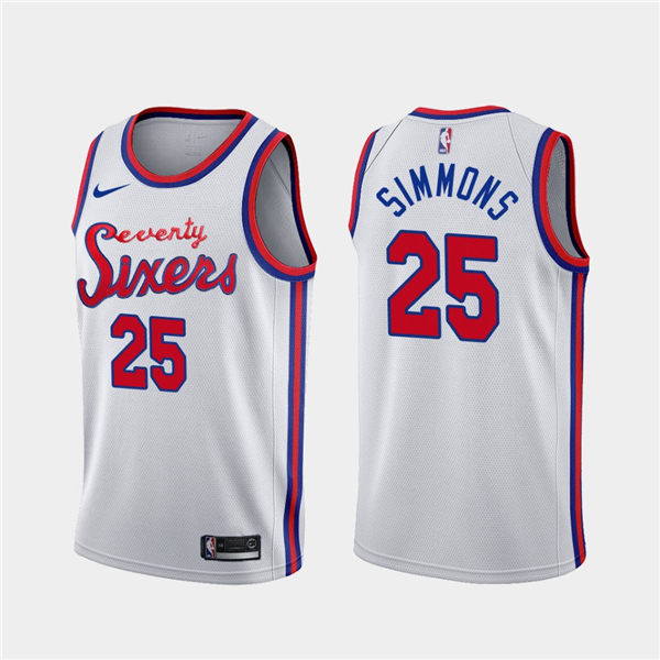 76ers 25 Ben Simmons White Nike Swingman Jersey