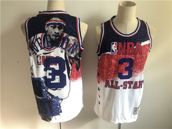 76ers 3 Allen Iverson Throwback Swingman Jersey