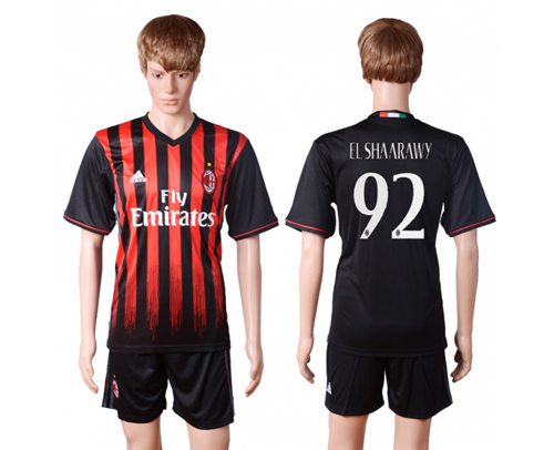 AC Milan 92 El Shaarawy Home Soccer Club Jersey