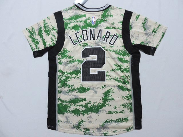  2014 2015 NBA San Antonio Spurs 2 Kawhi Leonard New Revolution 30 Swingman Camo Jerseys with Sleeve