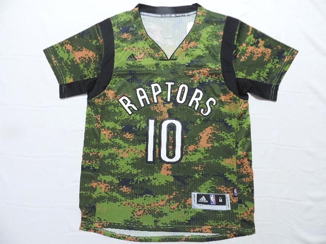  2014 2015 NBA Toronto Raptors 10 DeMar DeRozan New Revolution 30 Swingman Camo Jersey with Sleeve