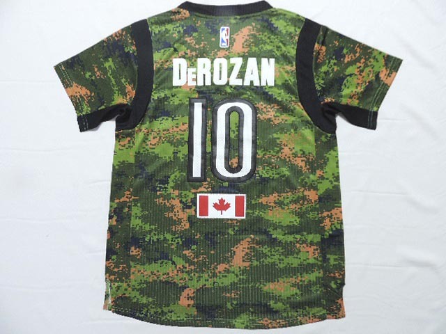  2014 2015 NBA Toronto Raptors 10 DeMar DeRozan New Revolution 30 Swingman Camo Jerseys with Sleeve