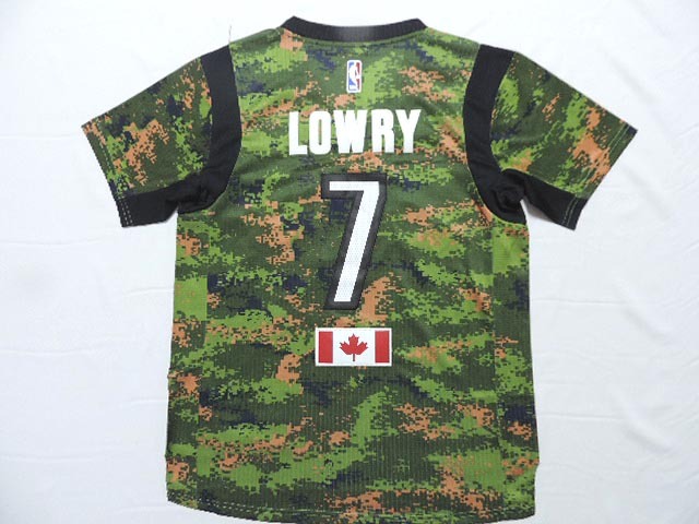  2014 2015 NBA Toronto Raptors 7 Kyle Lowry New Revolution 30 Swingman Camo Jersey with Sleeve