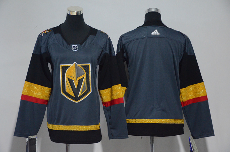  2017 NHL Vegas Golden Knights Blank Gray Ice Hockey Jerseys