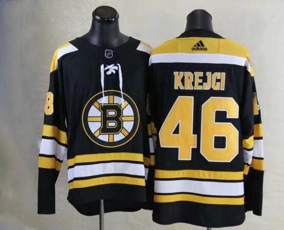  Boston Bruins #46 David Krejci Black Home Authentic Stitched NHL Jersey