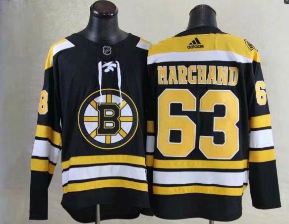  Boston Bruins #63 Brad Marchand Black Home Authentic Stitched NHL Jersey