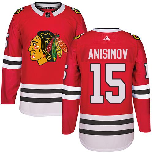  Chicago Blackhawks #15 Artem Anisimov Red Home Authentic Stitched NHL Jersey