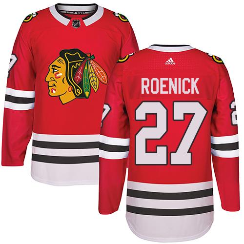  Chicago Blackhawks #27 Jeremy Roenick Red Home Authentic Stitched NHL Jersey