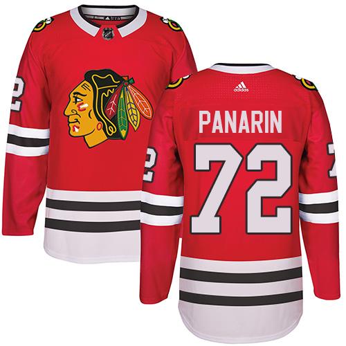 Chicago Blackhawks #72 Artemi Panarin Red Home Authentic Stitched NHL Jersey