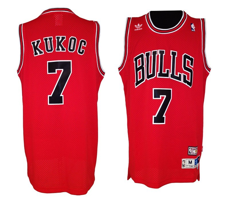  Chicago Bulls 7 Tony Kukoc Red Throwback NBA Jersey