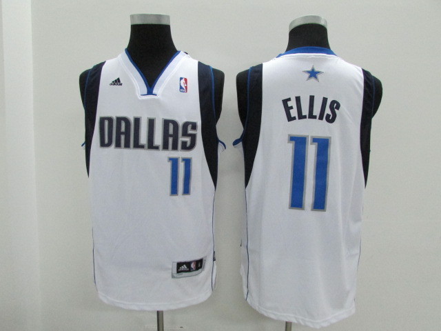  Dallas Mavericks 11 Ellis Revolution 30 Swingman Road White Jersey