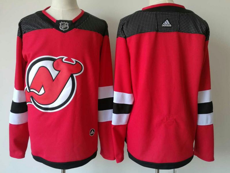  Devils Blank Red With Black 2017 2018  Hockey Stitched NHL Jersey