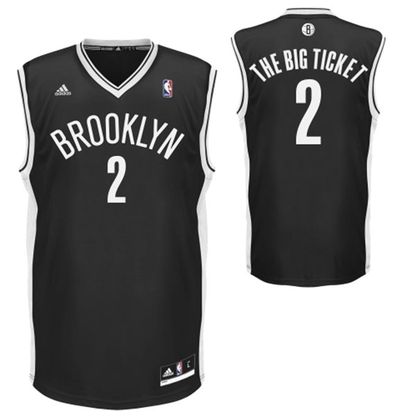  NBA 2013 2014 Brooklyn Nets 2 Kevin Garnett The Big Ticket Nickname Black Jersey