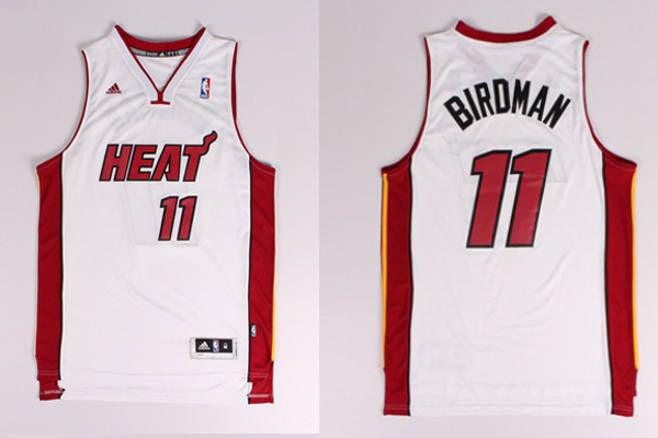  NBA 2013 2014 Miami Heat 11 Chris Andersen Birdman Nickname White Jersey